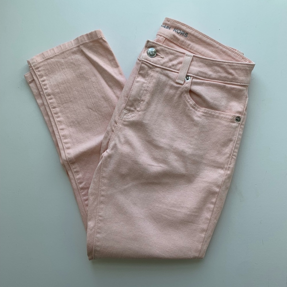 Michael Kors Light Pink Cropped Skinny Jeans 2